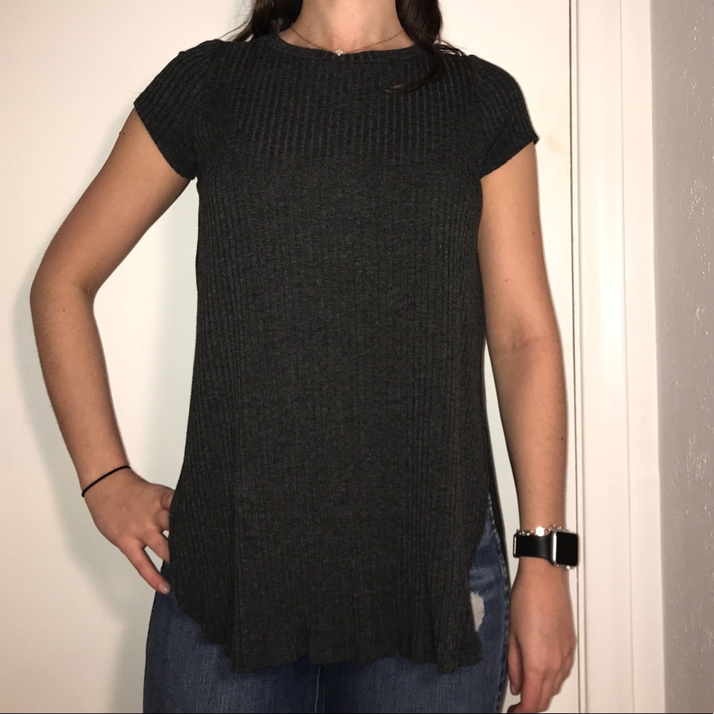 Grey high low top